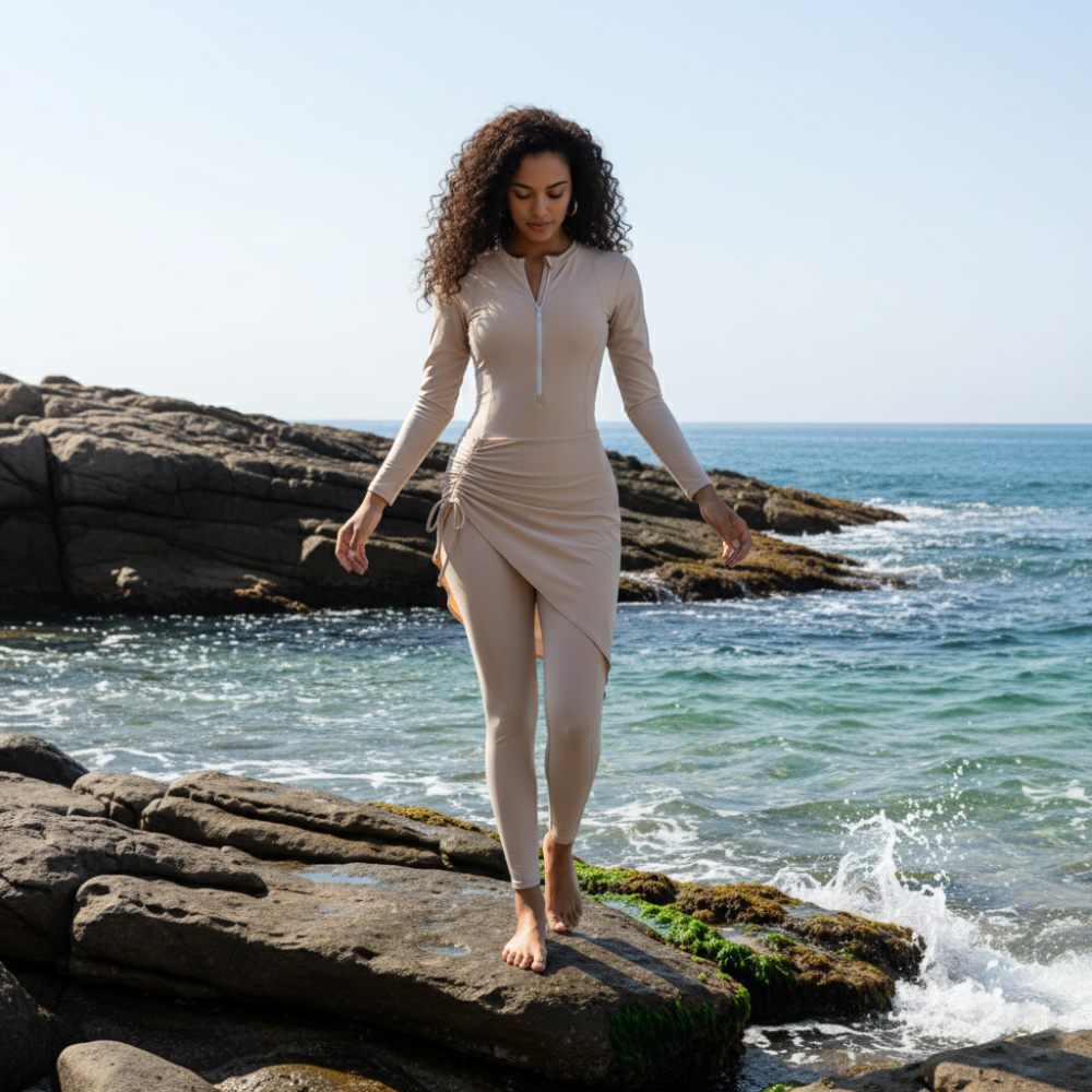 burkini femme beige burkini femme beige